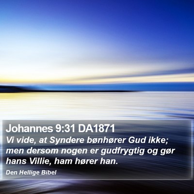 Johannes 9:31 DA1871 Bible Verse Image