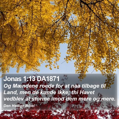 Jonas 1:13 DA1871 Bible Verse Image