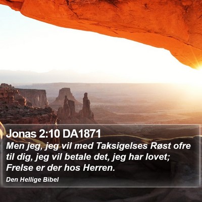 Jonas 2:10 DA1871 Bible Verse Image