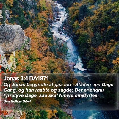 Jonas 3:4 DA1871 Bible Verse Image