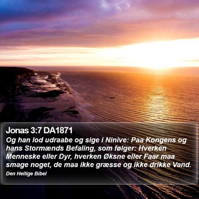 Jonas 3:7 DA1871 Bible Verse Image