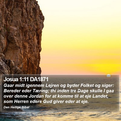 Josua 1:11 DA1871 Bible Verse Image