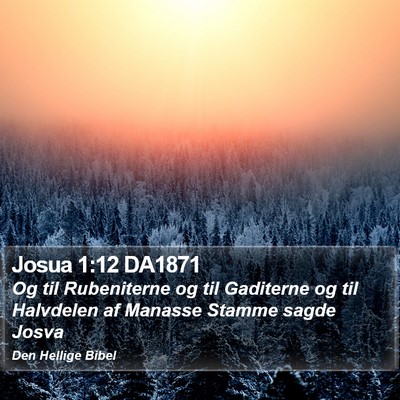 Josua 1:12 DA1871 Bible Verse Image