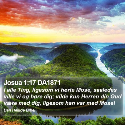 Josua 1:17 DA1871 Bible Verse Image