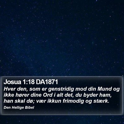 Josua 1:18 DA1871 Bible Verse Image
