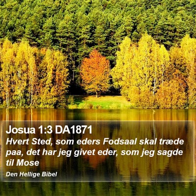Josua 1:3 DA1871 Bible Verse Image