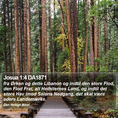 Josua 1:4 DA1871 Bible Verse Image