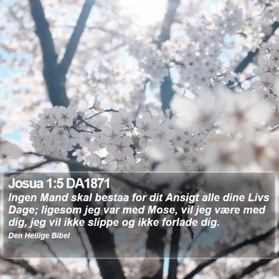 Josua 1:5 DA1871 Bible Verse Image