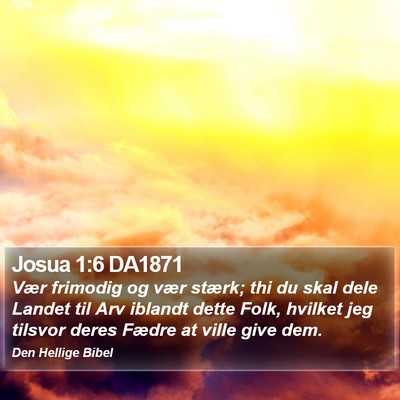 Josua 1:6 DA1871 Bible Verse Image
