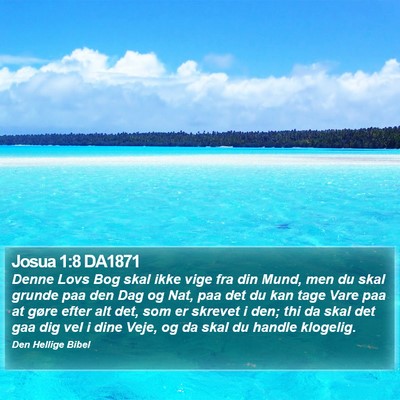 Josua 1:8 DA1871 Bible Verse Image