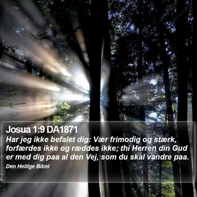 Josua 1:9 DA1871 Bible Verse Image