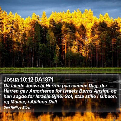 Josua 10:12 DA1871 Bible Verse Image