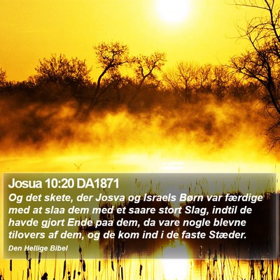 Josua 10:20 DA1871 Bible Verse Image