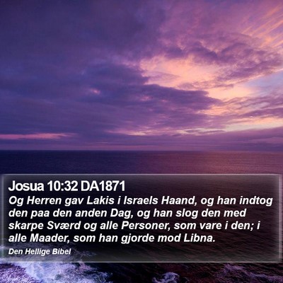 Josua 10:32 DA1871 Bible Verse Image
