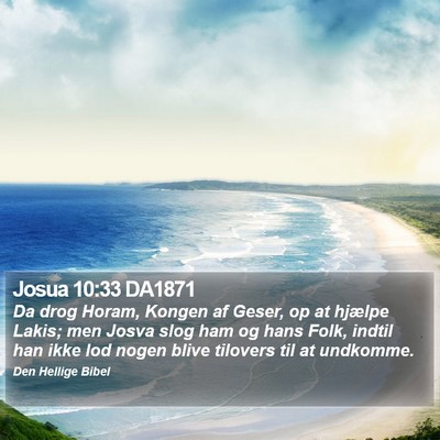Josua 10:33 DA1871 Bible Verse Image