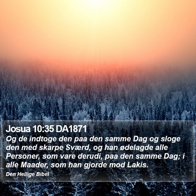 Josua 10:35 DA1871 Bible Verse Image