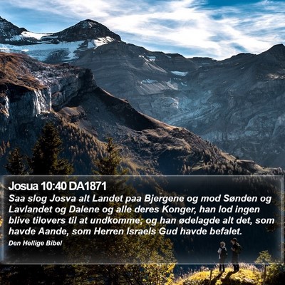Josua 10:40 DA1871 Bible Verse Image