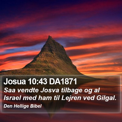 Josua 10:43 DA1871 Bible Verse Image