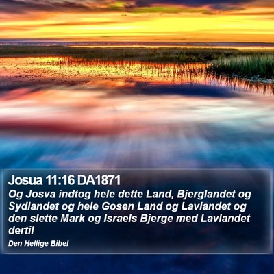 Josua 11:16 DA1871 Bible Verse Image