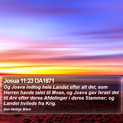Josua 11:23 DA1871 Bible Verse Image