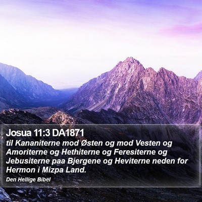 Josua 11:3 DA1871 Bible Verse Image