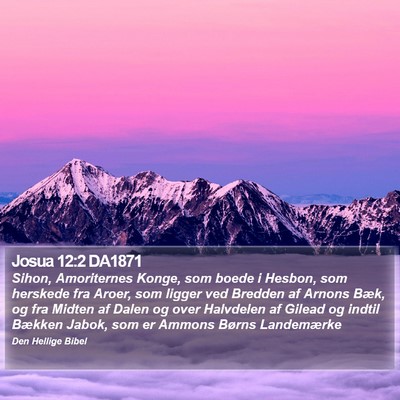 Josua 12:2 DA1871 Bible Verse Image