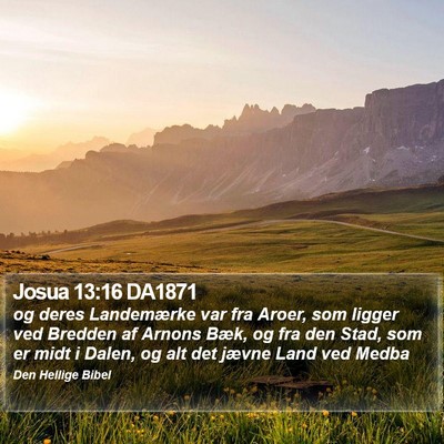Josua 13:16 DA1871 Bible Verse Image