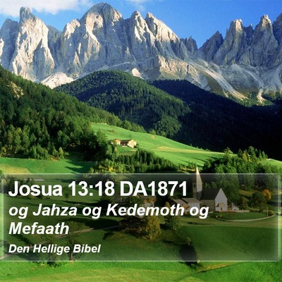 Josua 13:18 DA1871 Bible Verse Image