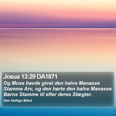 Josua 13:29 DA1871 Bible Verse Image