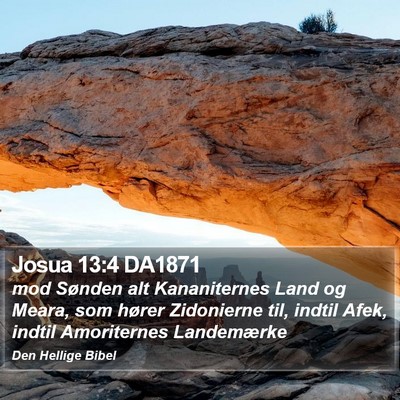 Josua 13:4 DA1871 Bible Verse Image