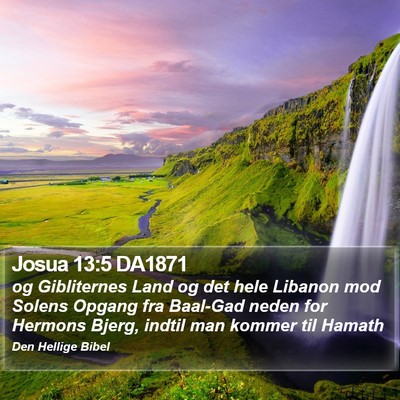 Josua 13:5 DA1871 Bible Verse Image