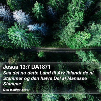 Josua 13:7 DA1871 Bible Verse Image