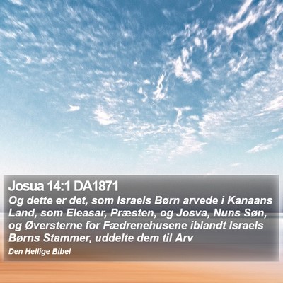 Josua 14:1 DA1871 Bible Verse Image