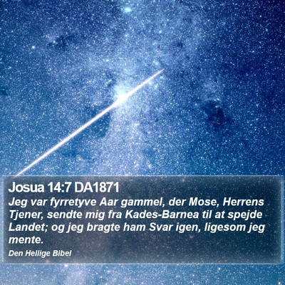 Josua 14:7 DA1871 Bible Verse Image