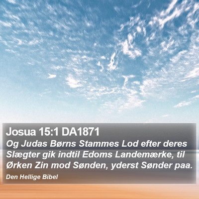Josua 15:1 DA1871 Bible Verse Image