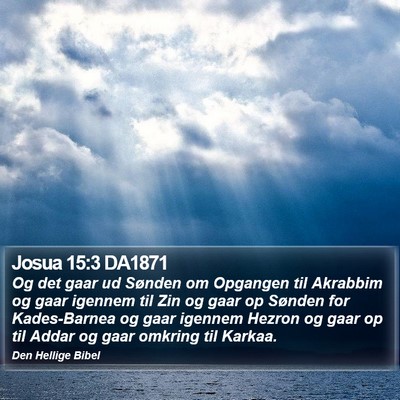 Josua 15:3 DA1871 Bible Verse Image
