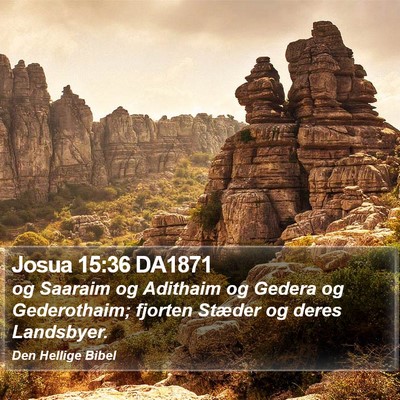 Josua 15:36 DA1871 Bible Verse Image