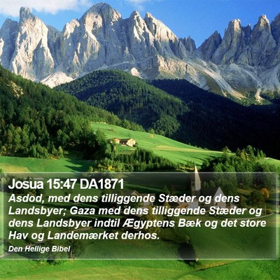 Josua 15:47 DA1871 Bible Verse Image