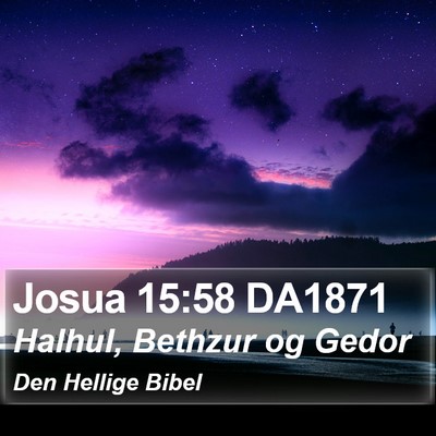 Josua 15:58 DA1871 Bible Verse Image