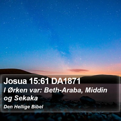 Josua 15:61 DA1871 Bible Verse Image