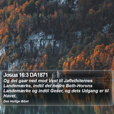 Josua 16:3 DA1871 Bible Verse Image