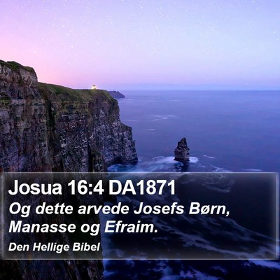 Josua 16:4 DA1871 Bible Verse Image