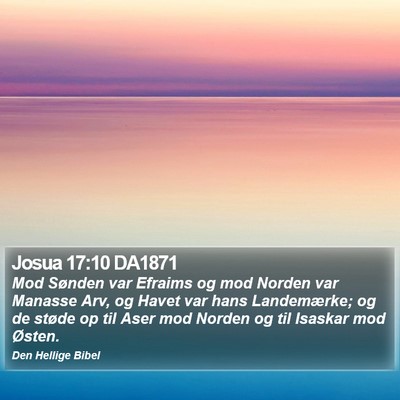 Josua 17:10 DA1871 Bible Verse Image