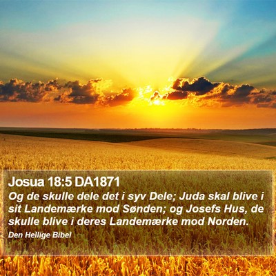 Josua 18:5 DA1871 Bible Verse Image