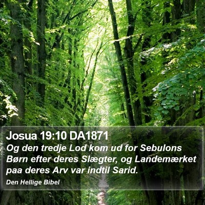 Josua 19:10 DA1871 Bible Verse Image