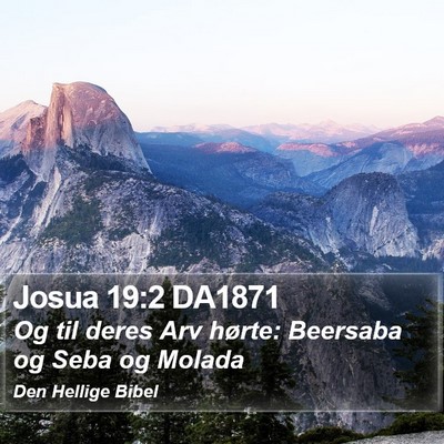 Josua 19:2 DA1871 Bible Verse Image
