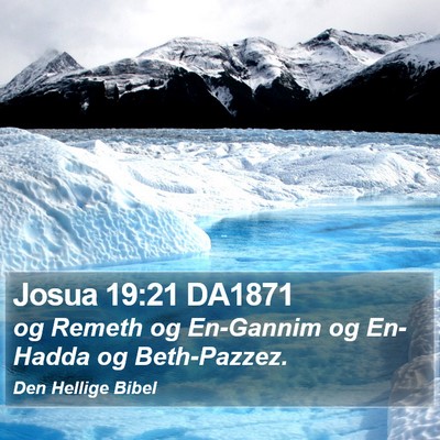 Josua 19:21 DA1871 Bible Verse Image