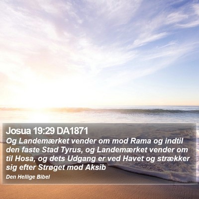 Josua 19:29 DA1871 Bible Verse Image