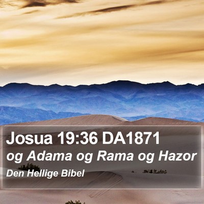 Josua 19:36 DA1871 Bible Verse Image