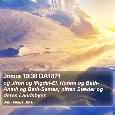 Josua 19:38 DA1871 Bible Verse Image